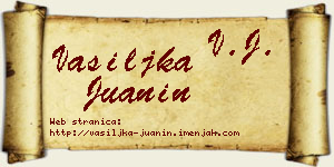 Vasiljka Juanin vizit kartica
